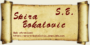 Spira Bokalović vizit kartica